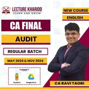 CA Final Audit Regular Batch in English by ca ravi taori sir for may 2024 & nov 2024