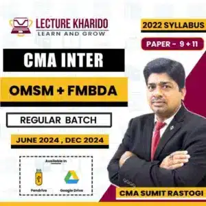 CMA Inter OMSM & FMBDA Combo by CMA sumit rastogi for june 2024 & Dec 2024