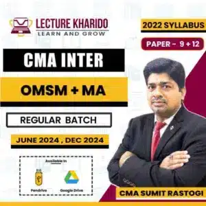 CMA Inter OMSM & MA Combo by CMA sumit rastogi for june 2024 & Dec 2024